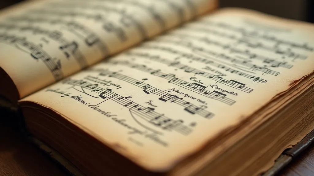 Antique accordion sheet music