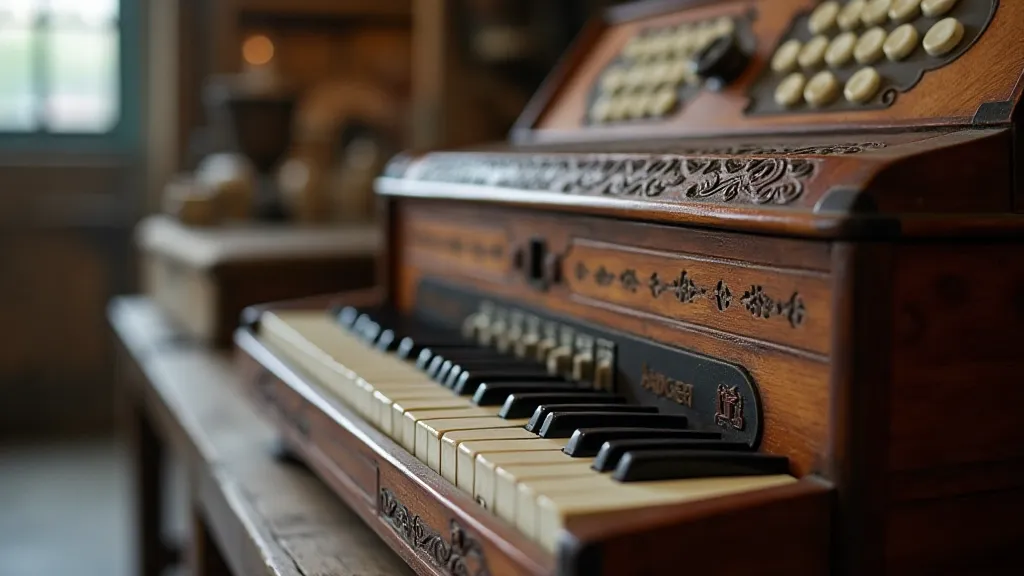 Antique accordion detail