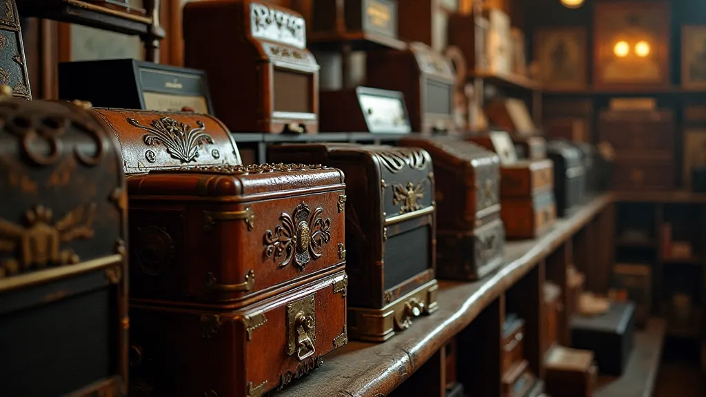 Display of antique accordions