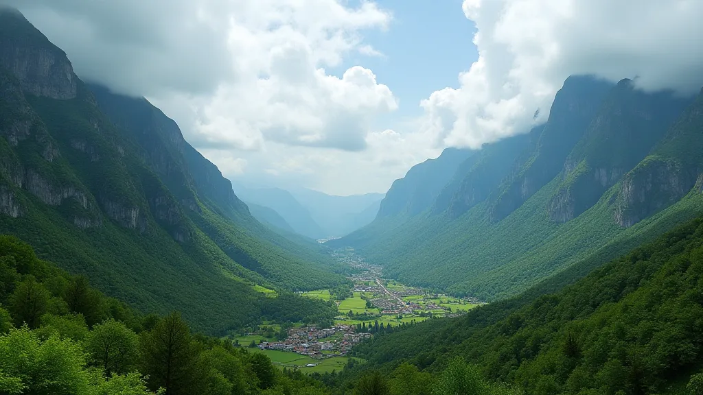 Mountain valley landscape