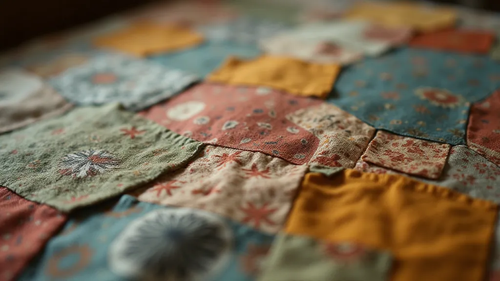 Abstract quilt representing linguistic diversity