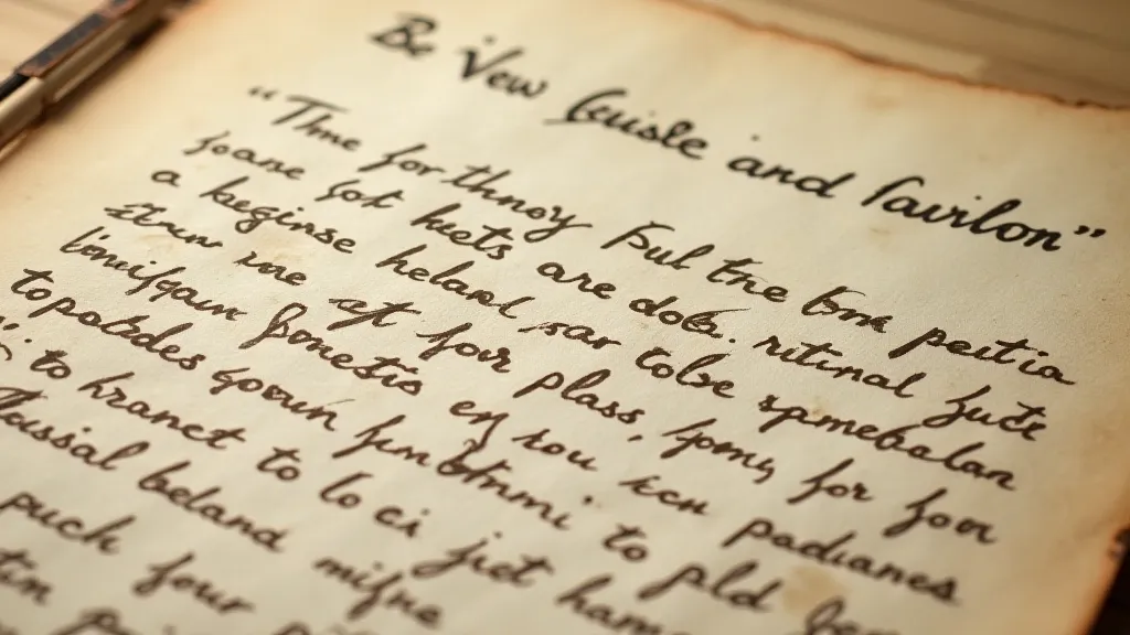 Vintage handwritten letter