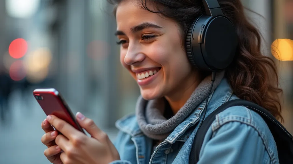 Young person using a smartphone